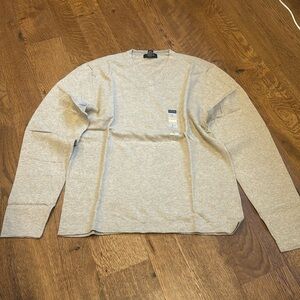 NWT Alfani Men’s Long-sleeve Tee Grey Size Large
